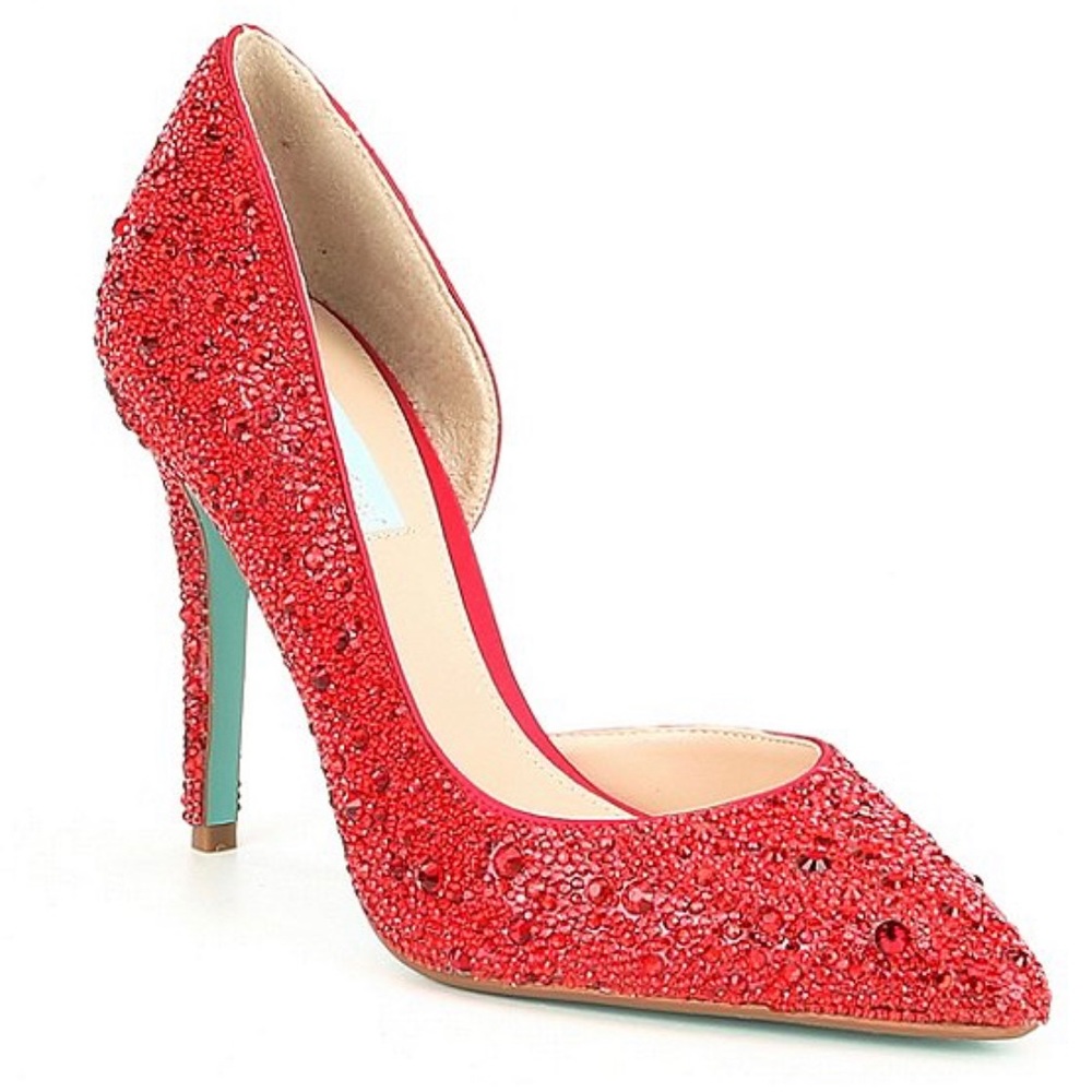 Betsy Johnson Red Sequin Shoes